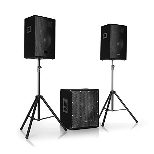 Equipos De Sonido Profesional Baratos 1 auna pro cube 1812 equipo de pa 21 1600 w de potencia total subwoofer de