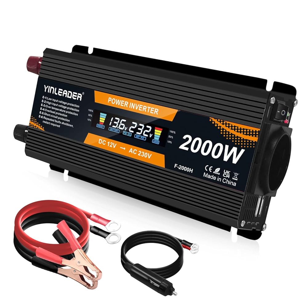 Inversor 12V a 220V 900W con USB Inversor 12V a 220V 900W con USB