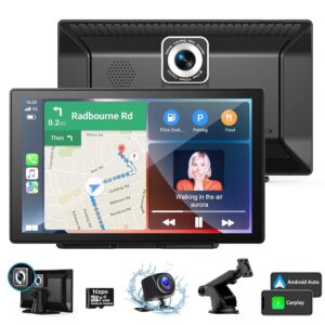 KooDux Radio de Coche 9 Pulgadas Inalámbrica