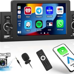 Radio CAMECHO 1 DIN con Carplay y Bluetooth