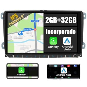Radio Coche Android 9'' con CarPlay/GPS