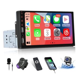SIXWIN Radio Coche 1 DIN con CarPlay